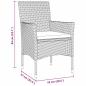 Preview: 3-teiliges Garten Esszimmer Set Braun Poly-Rattan