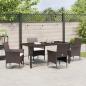 Preview: 5-teiliges Garten-Ess-Set Braun Poly-Rattan