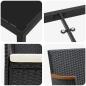 Preview: 7-teiliges Gartenessen-Set Schwarz Poly Rattan