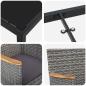 Preview: 3-teiliges Garten-Essgruppen-Set Graues Poly-Rattan