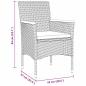 Preview: 3-teiliges Garten-Essgruppen-Set Graues Poly-Rattan
