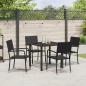 Preview: 5-teiliges Garten Essset Schwarz Poly Rattan