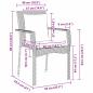 Preview: 5-teilige Garten-Essgruppe mit Kissen Grau Poly Rattan