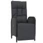 Preview: 5-teiliges Garten-Ess-Set mit Kissen Schwarzes Poly-Rattan