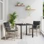 Preview: ARDEBO.de - 3-teiliges Garten Essset mit Kissen Hellgraues Poly-Rattan