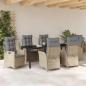 Preview: Garten Essgruppe 7 stk. Beige Poly-Rattan