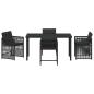 Preview: Garten Essgruppe 5 pcs Schwarz Poly-Rattan