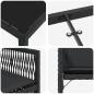 Preview: 5-teiliges Garten-Essset mit Kissen Schwarz Poly Rattan