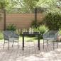Preview: Set aus 2 Grau PE-Rattan Mittel Langlebig Gartenstuhl