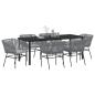 Preview: Set von 4 Grau Poly-Rattan Standard UV-beständige Materialien