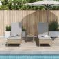 Preview: Sonnenliege Set Set aus 3 Beige PE Rattan, Metall Faltbar