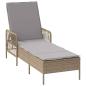 Preview: Sonnenliege Set Set aus 3 Beige PE Rattan, Metall Faltbar