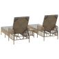Preview: Sonnenliege Set Set aus 3 Beige PE Rattan, Metall Faltbar