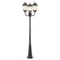 Preview: Garten-Licht Bronze 61 x 53 x 235 cm Aluminium und Glas