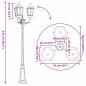 Preview: Garten-Licht Bronze 61 x 53 x 235 cm Aluminium und Glas