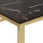 Preview: Couchtisch Golden Edelstahl und Hartglas