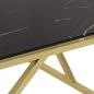 Preview: Couchtisch Golden Edelstahl und Hartglas