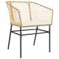 Preview: 7-tlg. Garten-Essgruppe mit Kissen Braun Poly Rattan Glas