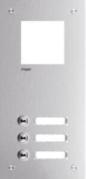 Preview: ARDEBO.de Hager RTQ103X Frontplatte intercom mono, 3 Tasten + Namensschild, 315x150x32mm, Edelstahl