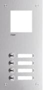 Preview: ARDEBO.de Hager RTQ104X Frontplatte intercom mono, 4 Tasten + Namensschild, 315x150x32mm, Edelstahl