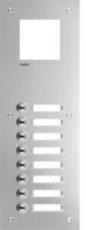 Preview: ARDEBO.de Hager RTQ108X Frontplatte intercom mono, 8 Tasten + Namensschild, 435x150x32mm, Edelstahl