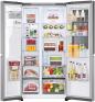 Preview: LG GSXE81PYBD Side-by-Side Kombination, 91,3 cm breit, 628 L, Eis-, Crushed Ice- und Wasserspender, WLAN, Prime silver