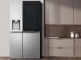Preview: LG GSXE81PYBD Side-by-Side Kombination, 91,3 cm breit, 628 L, Eis-, Crushed Ice- und Wasserspender, WLAN, Prime silver