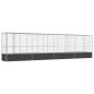 Preview: Voliere mit Erweiterung Silbern 834,5x107x212 cm Stahl