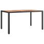 Preview: 7-tlg. Garten-Essgruppe mit Kissen Schwarz Poly Rattan