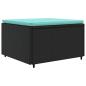 Preview: 4-tlg. Garten-Lounge-Set mit Kissen Schwarz Poly Rattan