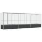 Preview: Voliere mit Erweiterung Silbern 626,5x107x212 cm Stahl