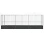 Preview: Voliere mit Erweiterung Silbern 626,5x107x212 cm Stahl