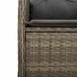 Preview: 9-tlg. Garten-Bistro-Set mit Kissen Grau Poly Rattan