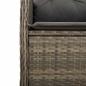 Preview: 7-tlg. Garten-Bistro-Set mit Kissen Grau Poly Rattan