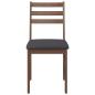 Preview: Esszimmerstühle mit Kissen 2 Stk. Braun Massivholz Gummibaum