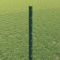 Preview: Zaunpfosten 11 Stück U-Profil Grün 80 cm Stahl, Sechseckzaun Grün 0,8x25 m Stahl