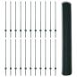 Preview: Zaunpfosten 11 Stück U-Profil Grün 120 cm Stahl, Sechseckzaun Grün 1,2x50 m Stahl