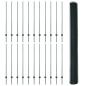Preview: Zaunpfosten 11 Stk U-Kanal Grün 140 cm Stahl, Sechseckzaun Grün 1,4x50 m Stahl