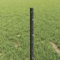 Preview: Zaunpfosten 11 Stück U-Profil Grau 40 cm Stahl, Hexagonzaun Grau 0,4x50 m Stahl
