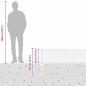 Preview: Zaunpfosten 11 Stück U-Kanal Grau 40 cm Stahl, Sechseckzaun Grau 0,4x50 m Stahl