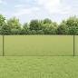 Preview: ARDEBO.de - Zaunpfosten 11 Stk U-Kanal Grau 80 cm Stahl, Sechseckiger Zaun Grau 0.8x50 m Stahl