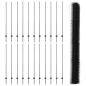Preview: Zaunpfosten 22 Stück U-Kanal Grau 150 cm Stahl, Sechseckzaun Grau 1.5x50 m Stahl