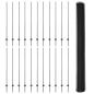 Preview: Zaunpfosten 22 Stück U-Kanal Grau 160 cm Stahl, Sechseckzaun Grau 1,6x50 m Stahl