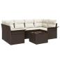 Preview: Gartensofa-set 7 stk. Braun Poly-Rattan
