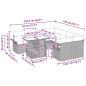 Preview: 9-teiliges Garten-Sofa-Set mit Kissen Hellgrau Poly-Rattan