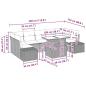 Preview: 8-teiliges Garten Sofa Set mit Kissen in Schwarz aus Poly Rattan