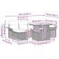 Preview: Gartensofa-set 7 Stk. Schwarz Poly-Rattan
