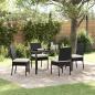 Preview: ARDEBO.de - 5-teilige Garten Essgruppe Schwarz Poly-Rattan