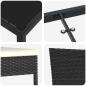 Preview: 5-teiliges Garten-Essset Schwarz Poly Rattan