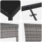 Preview: 7-teiliges Garten Essset Grau Poly Rattan